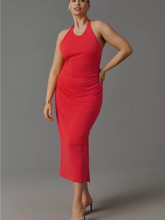 Anthropologie Dresses & Skirts - Anthropologie Red Halter Dress